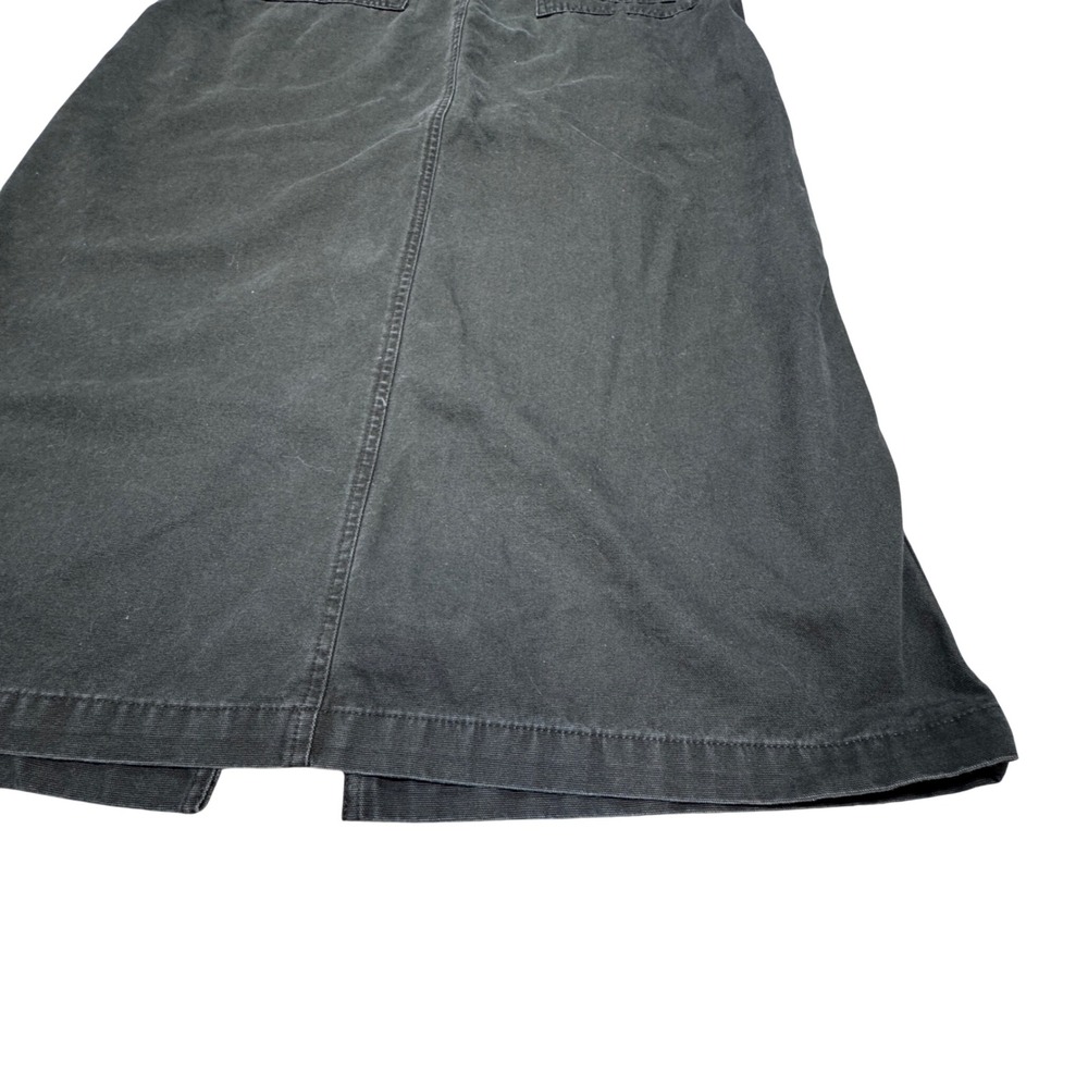 VTG St. Johns Bay Denim Maxi Skirt Womens Size 12 Black Utility Streetwear Gorp - Picture 3 of 12